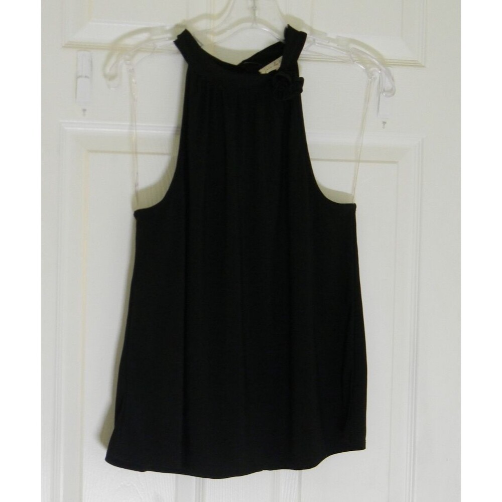 joie de vivre Black Halter Neck Cami Tank Layer Dressy Shirt NWT